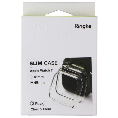 Ringke Slim Étui pour Montre Apple 9/8/7 (45mm) - Transparent Et (2 Paquet) - Photo 1 sur 2