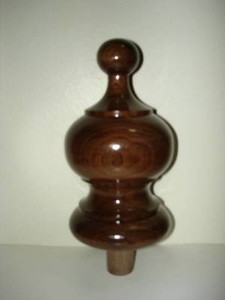 WOOD FINIAL UNFINISHED FOR NEWEL POST FINIAL OR CAP #3