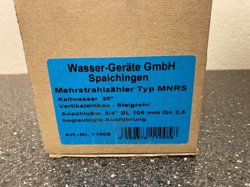 Wasser-Geräte GmbH Cold Water Meter MNRS Mehrstrahlzähler Vertical Qn2.5 DN25 - Picture 2 of 8