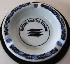Vintage Holland America Cruises Delft Ashtray 4 1/4"