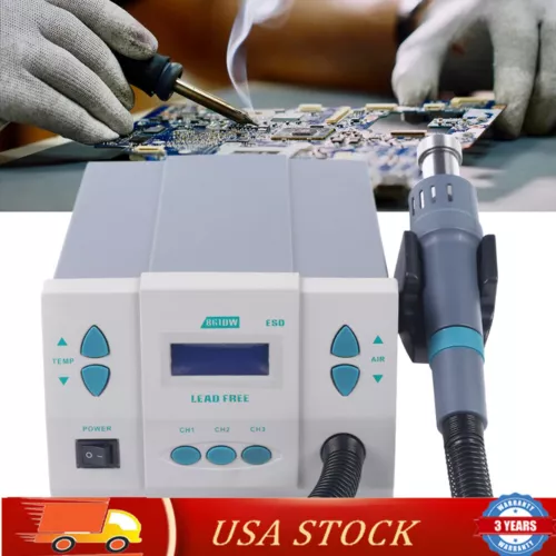 861DW Heat Gun Digital Display Station Hot Air Rework Station Soldering 1000W 