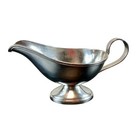Vintage Stainless Steel Gravy Boat On Pedestal DJ 98 Heavy Duty 12 Oz.