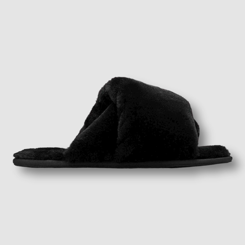 90 $ Sorel Damen-Slipper schwarz Go Mail Run Kunstfell-Pantolette Größe 6 - Bild 3 von 6