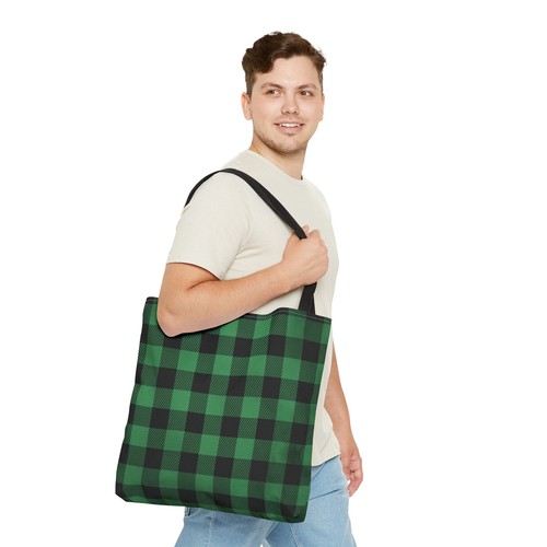 Bolso de Mano a Cuadros Navidad Verde/Negro (AOP) - Imagen 12 de 61