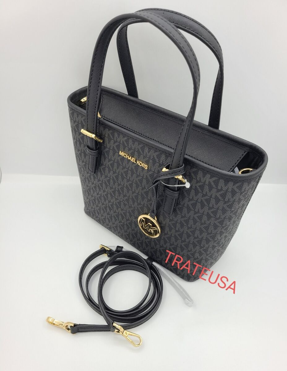 Michael Kors Jet Set Extra Small Logo Top Zip Tote Crossbody Bag $328  NWTpacked