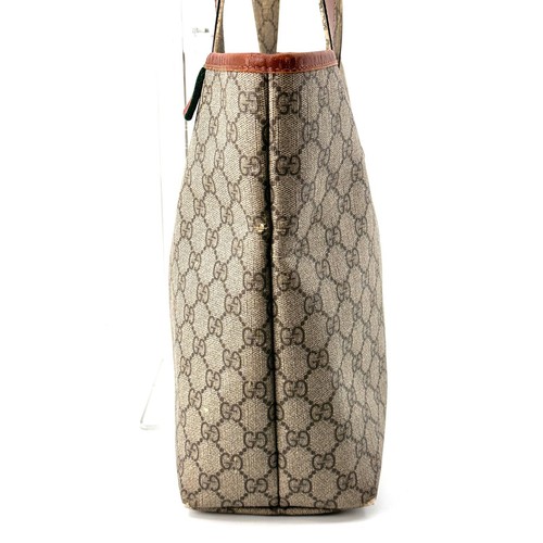 Gucci Sherry Line Tote Bag PVC Brown 211134 Authentic - Picture 4 of 24