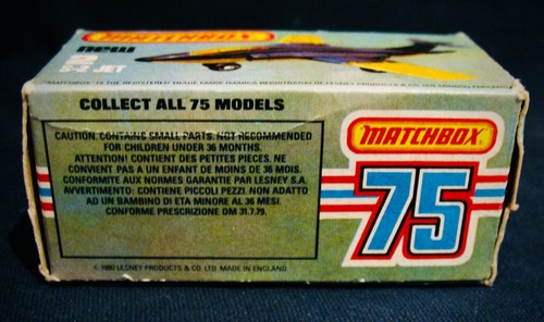 MATCHBOX~1980's #2 S-2 JET AIRCRAFT PLANE WITH BOX~ENGLAND~EXCELLENT CONDITION - Picture 7 of 7