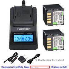 Kastar Battery LCD Fast Charger for JVC BN-VF714 GR-D396EK GR-D396EX GR-D396EZ