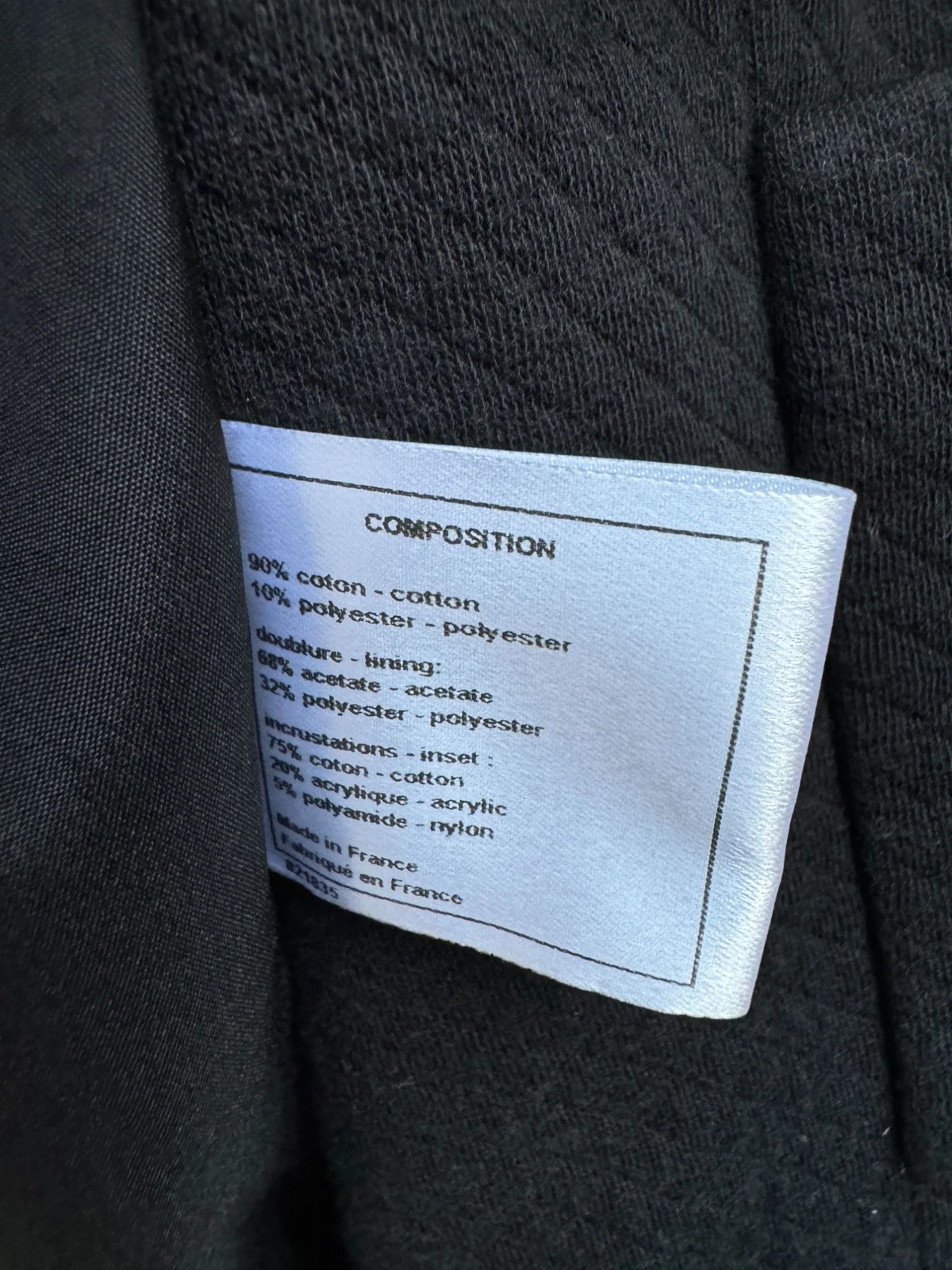 Chanel La petite gilet nero giacca taglia 40 M