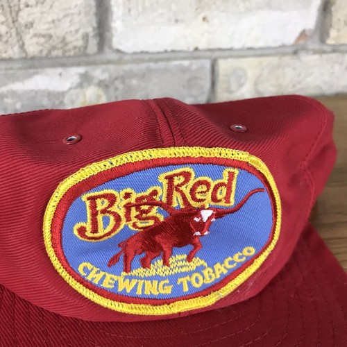 Vintage 1980er GROSSER ROTER Mann Kautabak PATCH Schaumstoff Kappe Mütze Trucker Made in USA - Bild 2 von 9
