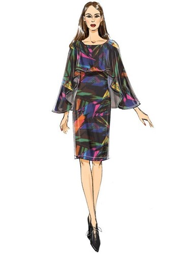 Butterick Nähmuster B6479 Misses' Pullover Kleid mit angebrachtem Capelett - Bild 5 von 7