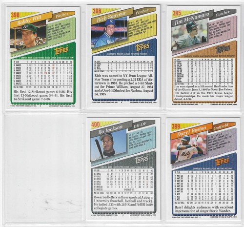 1993 Topps Gold Baseball Card Singles #301 to #400 - Picture 191 of 191