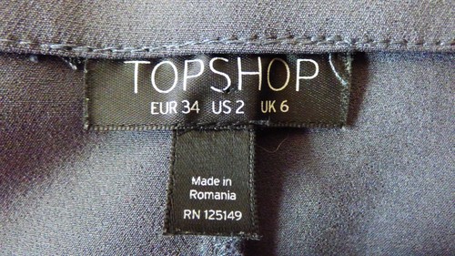 Victorian Blouse Topshop Grey Lace Up Top Bell Sleeve Off The Shoulder UK 6 - Picture 2 of 12
