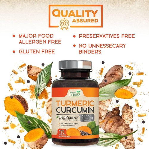 Turmeric Curcumin Extra Strength 2600mg with BioPerine Black Pepper Extract - Picture 12 of 19
