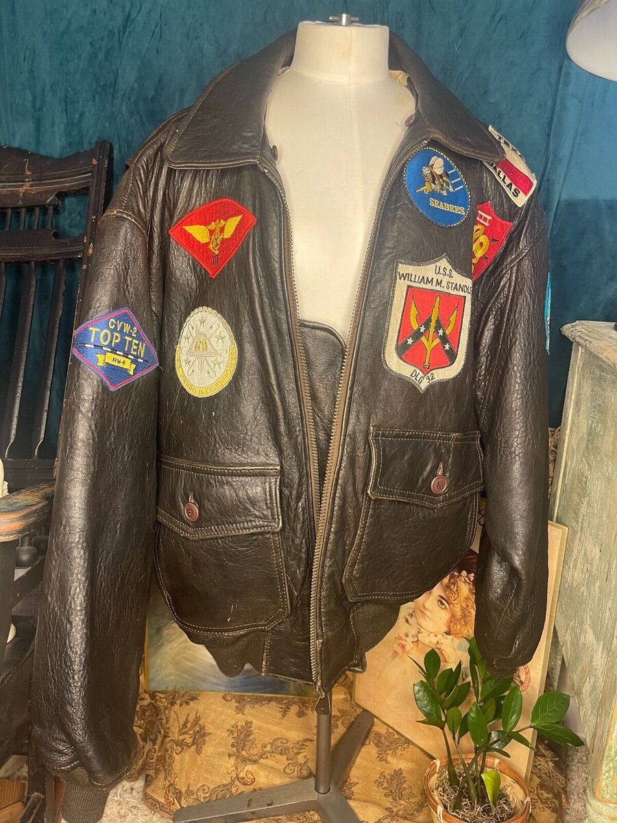 Vintage Avirex Top Gun Leather Flight Jacket 2XL | eBay Vintage Avirex Top Gun Leather Flight Jacket 2XL | eBay