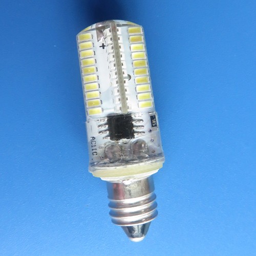 E11 Base Candelabra LED Light Bulb 80 3014SMD 110V/220V Silicone Crystal - Picture 3 of 7