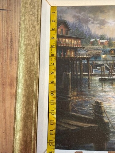 NICKY BOEHME BOAT HARBOR PICTURE SAILBOAT SEASCAPE MATTED FRAMED - Picture 5 of 12