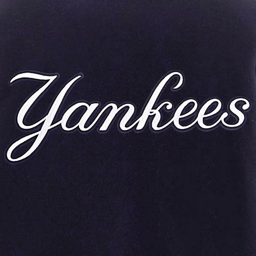 Men's New York Yankees JH Navy Reversible Fleece Jacket Faux Leather Sleeves XL - Picture 6 of 7