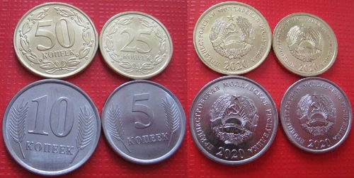 Transnistria - set 4 coins 5 10 25 50 Kopecks 2020 ( 2021 ) UNC magnetic