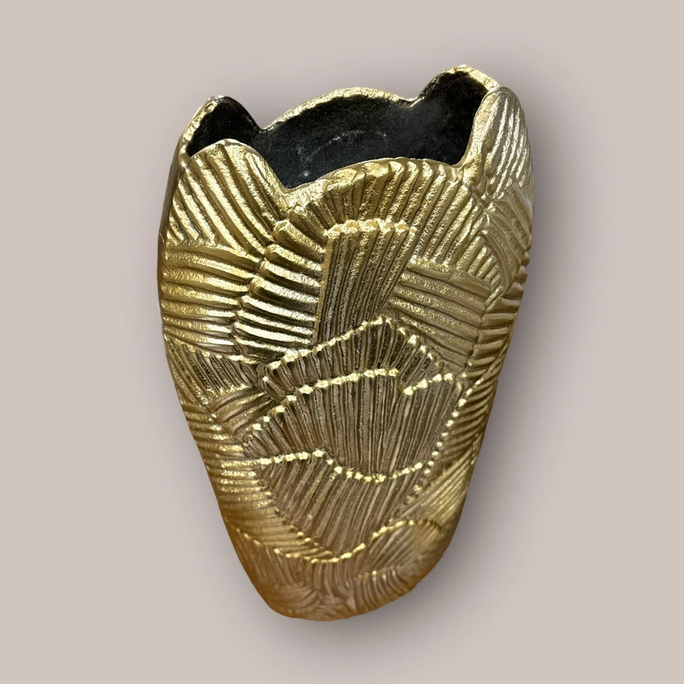 Edle Blumenvase von Colmore Gold Raw Alu 39cm hoch NEU Gefäß Vase 2,6kg - Bild 3 von 4