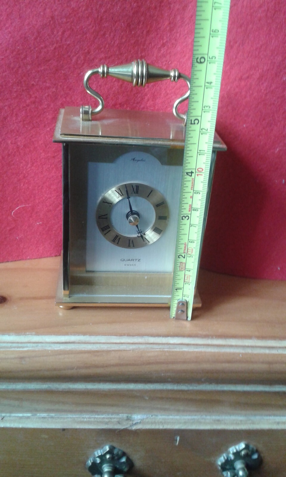 Angelus Carriage Clock 14CMS H INC.HANDLE X8CMS W,SWISS QUARTZ eBay