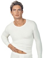 Medima Herren Unterhemd Langarm 40% Angora Weiß Gr. M