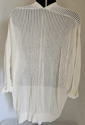 Express Womens Cardigan Sweater Shirt Top Blouse Size M Medium Ivory - Picture 24 of 24