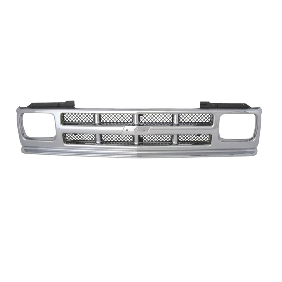 Front Grille For 1991-1993 Chevrolet S10 1991-1994 S10 Blazer Silver Plastic Foto 2 de 4