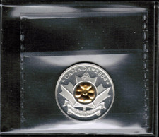 2004 Canada  25 Cents Silver Proof **Gold Poppy**  ICCS PF-67 Ultra Heavy Cameo