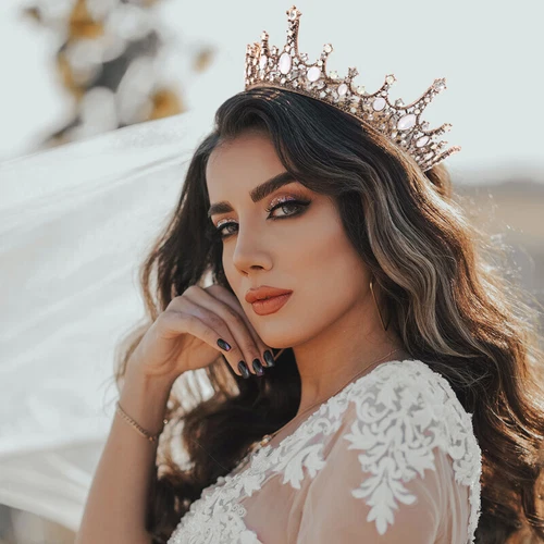 Coronas Tiaras Cristal Perla Novia Boda Corona para Mujer Princesa Tiara - Imagen 31 de 76