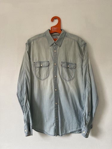 Levi's Chambray Deck Shirt L-XL US Navy CPO 2011 RARE Oversize Lightweight - Picture 21 of 24