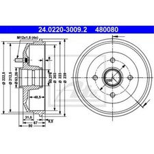 Tambour de frein Ford ESCORT