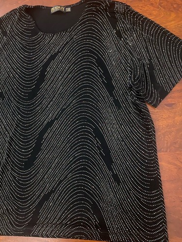 Picadilly Fashions Shirt Women's Extra Large Black Velvet Round Neckline - Picture 3 of 8