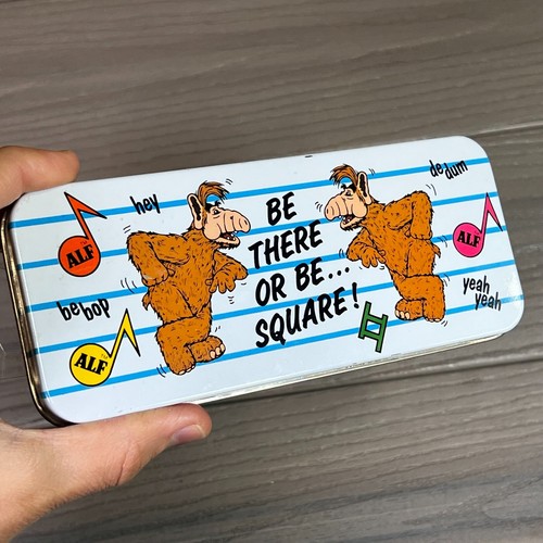 Vintage ALF Federmäppchen Dose 1987 ALIEN Be There or Be Square Federmäppchen Schulbedarf - Bild 8 von 9