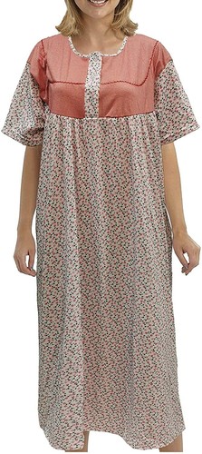 Vestido de noche Trifolium para damas manga corta/larga algodón con estampado floral - Imagen 38 de 60