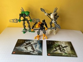 Lego Bionicle Lot of 3 - Kurahk 8588, Lerahk 8589,  Rakshi 7138 Incomplete