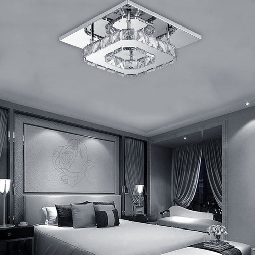 LED Crystal Ceiling Light Modern Minimalist Lamp Living Room Bedroom Lights - Picture 6 of 13