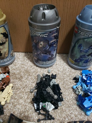 2001 Lego Bionicle ORIGINAL TOA MATA 8531-8536 In Canisters W/Rare Posters - Picture 5 of 16