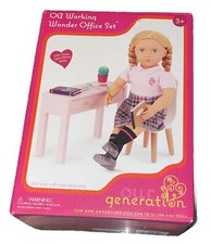 NEW Our Generation Working Wonder Office Set Desk Accessory Set for 18" Dolls