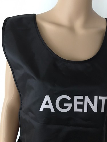 AGENT VEST One Size Unisex Waterproof Black NEW - Picture 2 of 11
