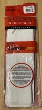 ROCKY SOCKS Liner Socks THERMOLITE BASE One Pair - White Large - Made in the USA
