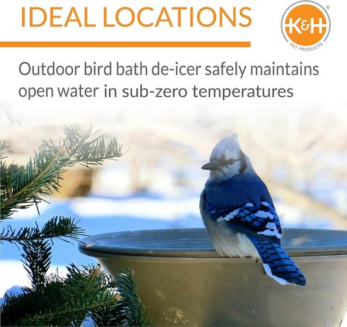 Thermostatically Controlled Outdoor Birdbath Heater - 80 Watts of Safety - Picture 6 of 10