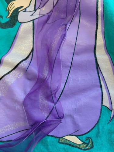Disney Store Jasmine Shirt Girls Medium 10/12 Tee 3D Glitter Vintage - Picture 4 of 10