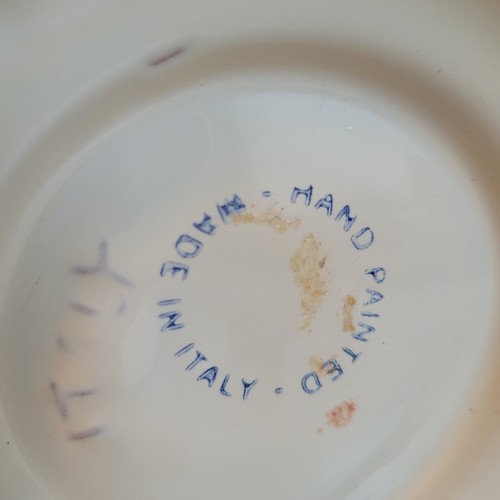 Pumpkin Faced Candy Dish Italy Halloween Hand Painted 8” Great See Descript! - Picture 9 of 16