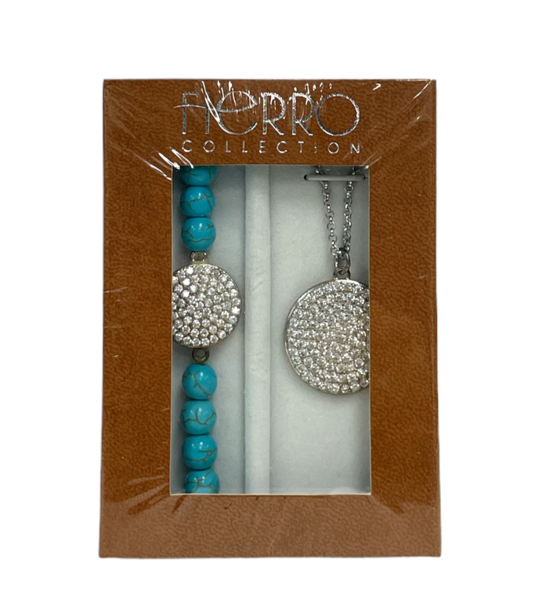 Fierro Blue Mystique Necklace And Bracelet Set New Sealed As Seen