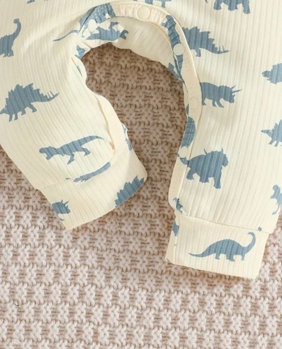 Set of 2 x Blue Baby Boys Babygrows Dinosaur Design 0-3 Months  - Bild 4 von 5