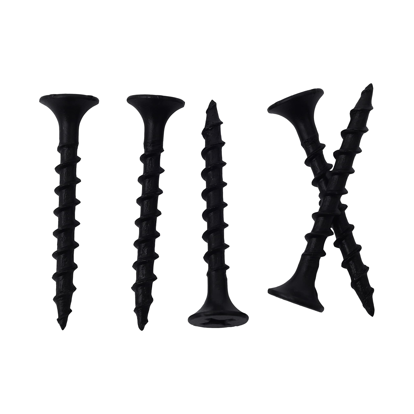 210pcs 1-1/4 Inch Black Coarse Thread Drywall Screws Phillips Bugle Head