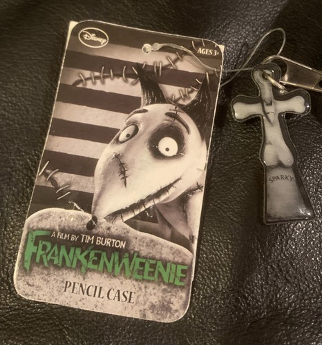 DISNEY TIM BURTON FRANKENWEENIE PENCIL CASE ZIPPER POUCH GLOW IN DARK NWT NEW - Picture 5 of 8