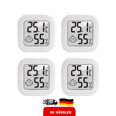 4x Digital Hygrometer Mini Thermometer LCD Temperatur Luftfeuchtigkeitsmessgerät