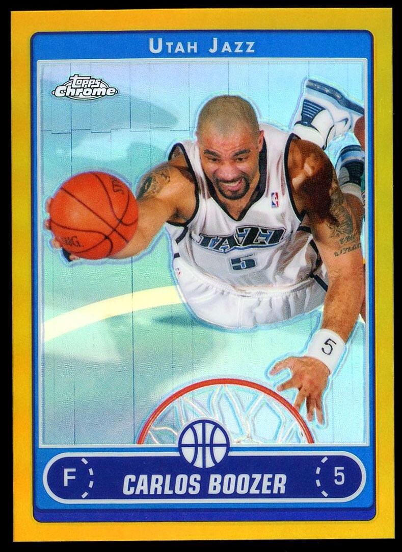 Carlos Boozer 2006-07 Topps Chrome Gold Refractor /25 JAZZ